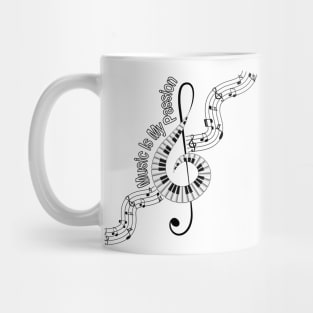 Treble Clef Piano Mug